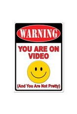 Rivers Edge Rivers Edge 2262 Tin Sign 12in x 17in - Warning On Video