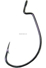 Owner Owner 5139-141 Wide Gap Plus Bass Hook with Cutting Point, Size 4/0, Elevated, Forged Shank, Z Bend, Black Chrome, 5 per Pack (129270)