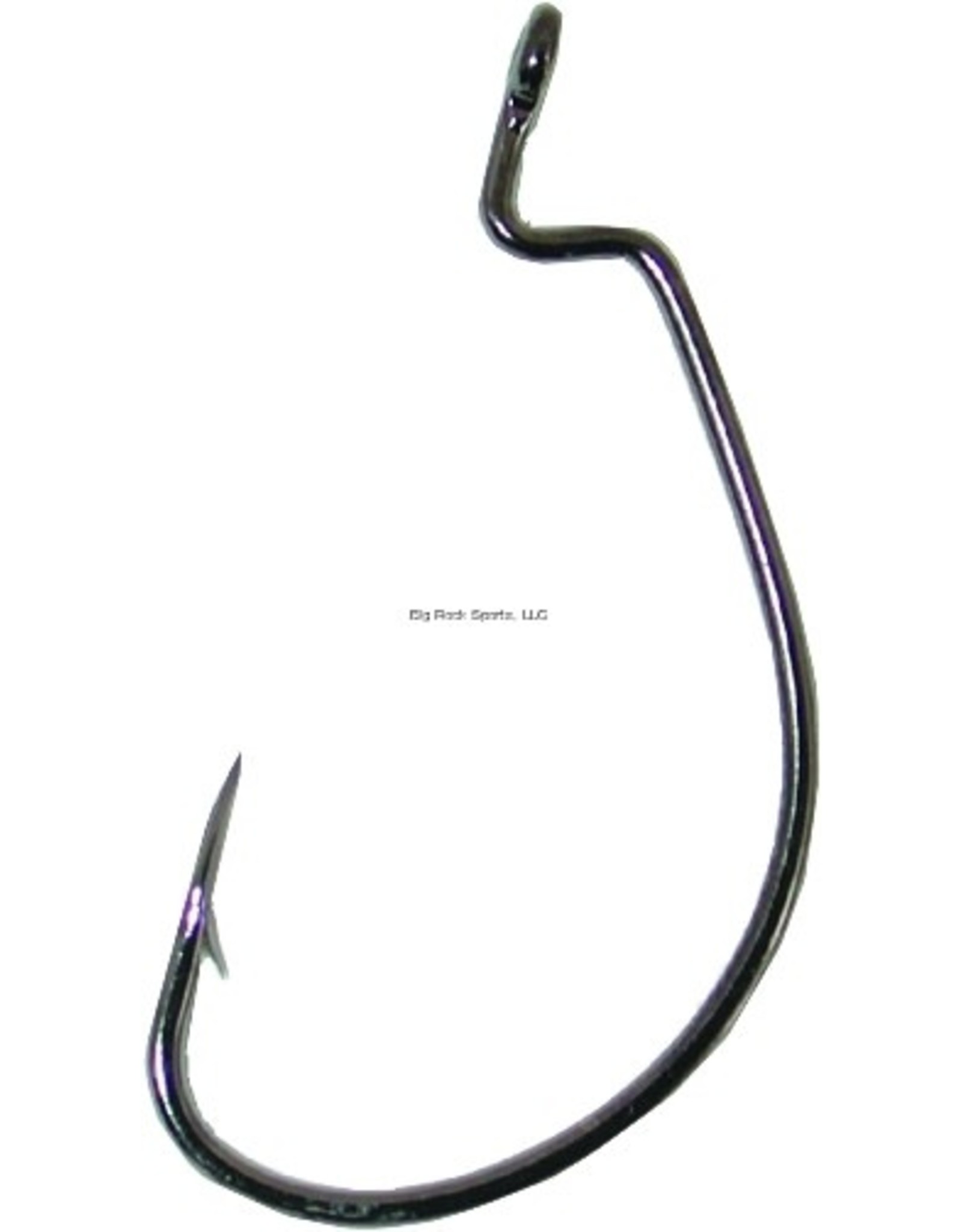 Owner Owner 5139-141 Wide Gap Plus Bass Hook with Cutting Point, Size 4/0, Elevated, Forged Shank, Z Bend, Black Chrome, 5 per Pack (129270)