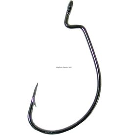 Owner Owner 5139-141 Wide Gap Plus Bass Hook with Cutting Point, Size 4/0, Elevated, Forged Shank, Z Bend, Black Chrome, 5 per Pack (129270)