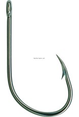 Mustad Mustad 10848NP-BN-1/0-6U Ultrapoint Big Gun Siwash Hook, Size 1/0, Needle Point,Long Shank, Wide Gap, Open Eye, Black Nickel, 6 per Pack