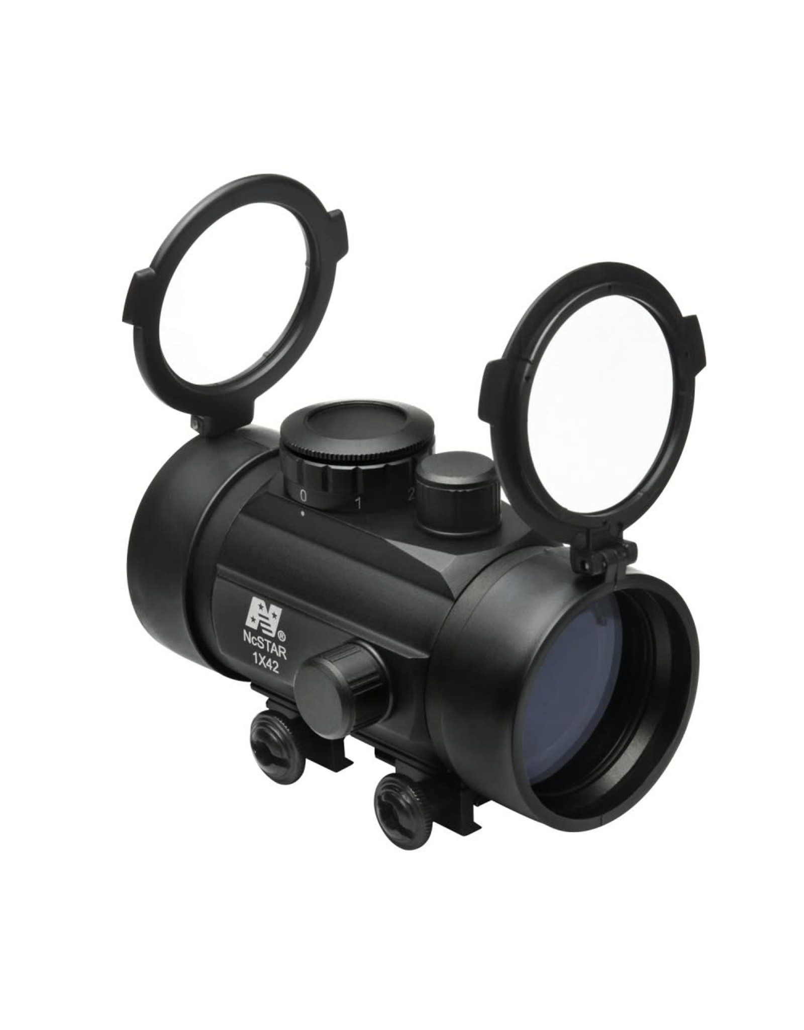 NcSTAR NcSTAR DBB142 Reflex Optic, CR2032 Lithium Batt, 1x, 42MM, Unlimited, Integrated Weaver-Style Mount, 3 MOA Retical