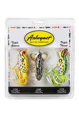 Arbogast Arbogast Triple Threat 2 Hula Popper & 1 Jitterbug 3 Pack