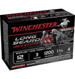 Winchester WINCHESTER LONG BEARD XR 12 GA 3" 1.75OZ. #4 TURKEY LOADS W/SHOT-LOK