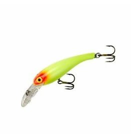 Cotton Cordell Cotton Cordell CD5106 Wally Diver Crankbait, 2 1/2", 1/4 oz, Chartreuse/Red Eye, Floating