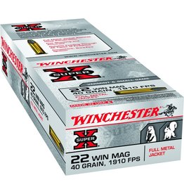 Winchester Winchester Super-X Rimfire Ammo 22 MAG, FMJ, 40 Grains, 1910 fps, 50 Rounds, Boxed