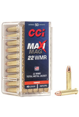 CCI CCI Maxi Mag Rimfire Rifle Ammo 22 WIN MAG, TMJ, 40 Grains, 1875 fps, 50 Rounds, Boxed