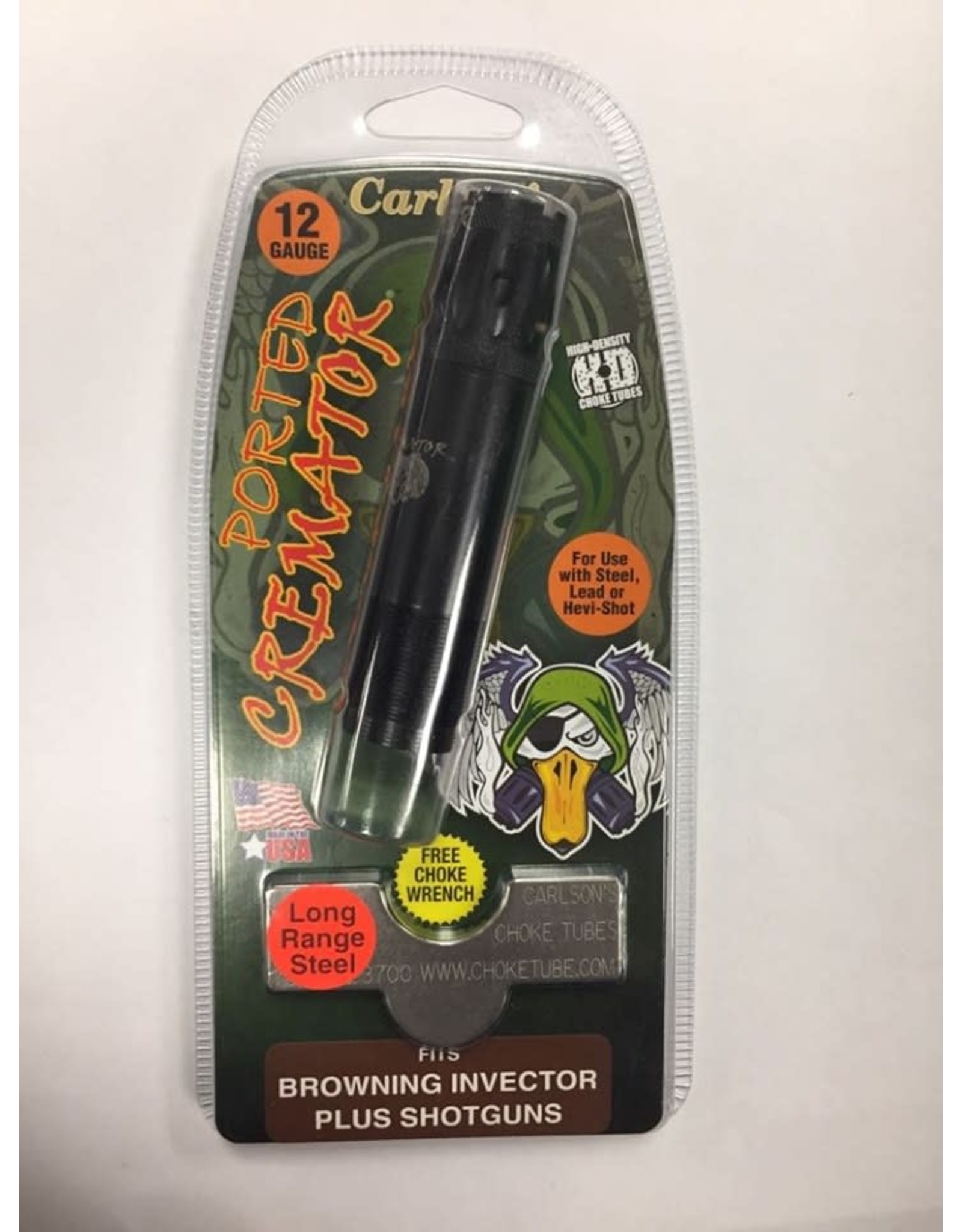 Carlson's Choke Tubes Browning Invector Plus 12GA Long Range Steel Carlson's Ported Cremator Choke Tube 11527