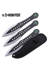 Z-Hunter Z HUNTER ZB-163-3BK THROWING KNIFE SET 7.5" OVERALL.