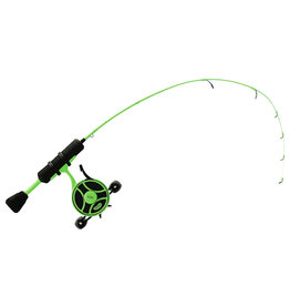 13 Fishing 13 Fishing - Radioactive Pickle Ice Combo -  FreeFall Ghost  + 25" UL Tickle Stick - Left Handed
