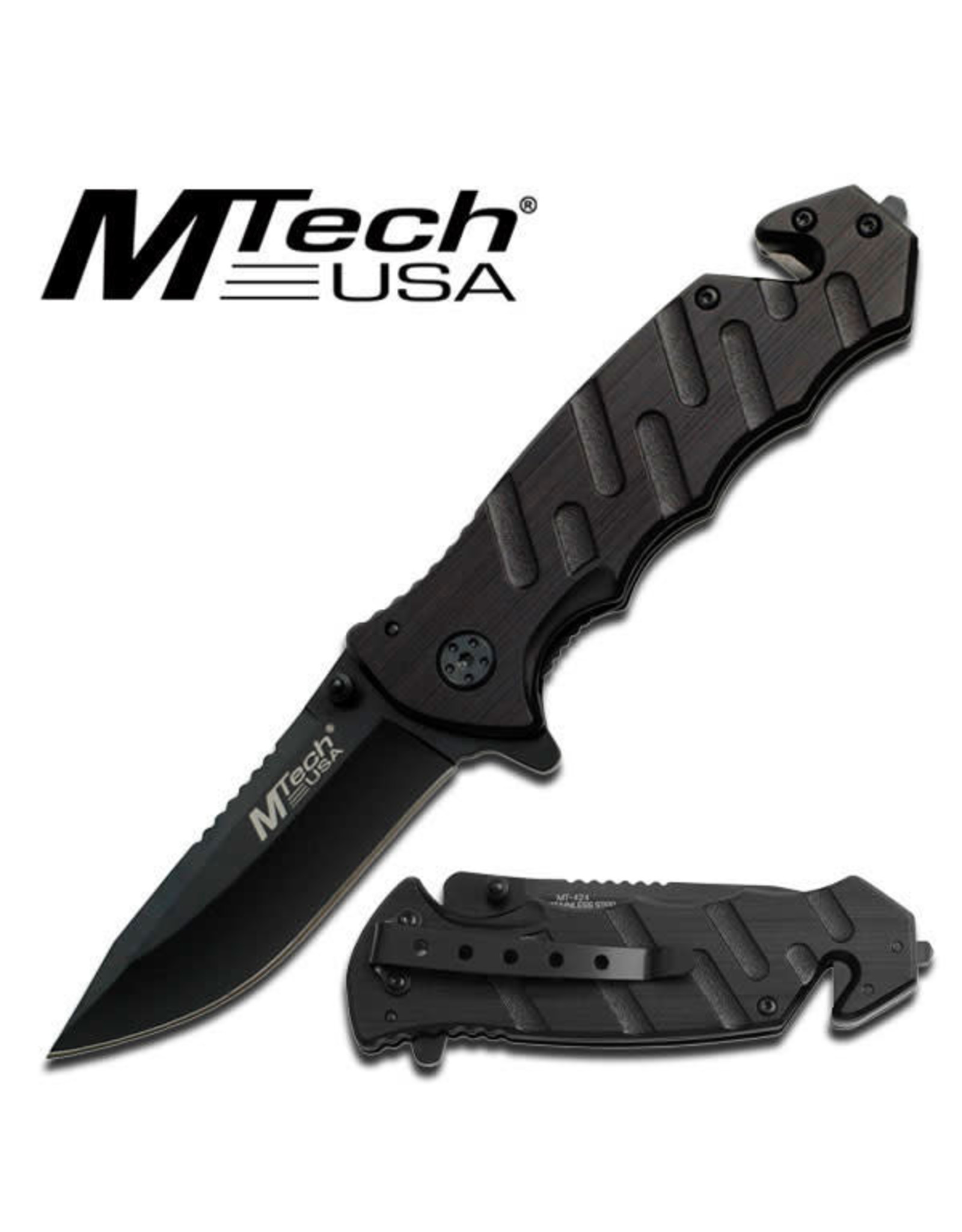 MTech Usa MTech USA Folding Black Survival Knife MT-424BK