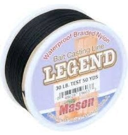 Mason Masonj Legend Black Braided Nylon Line 20lb 50yd