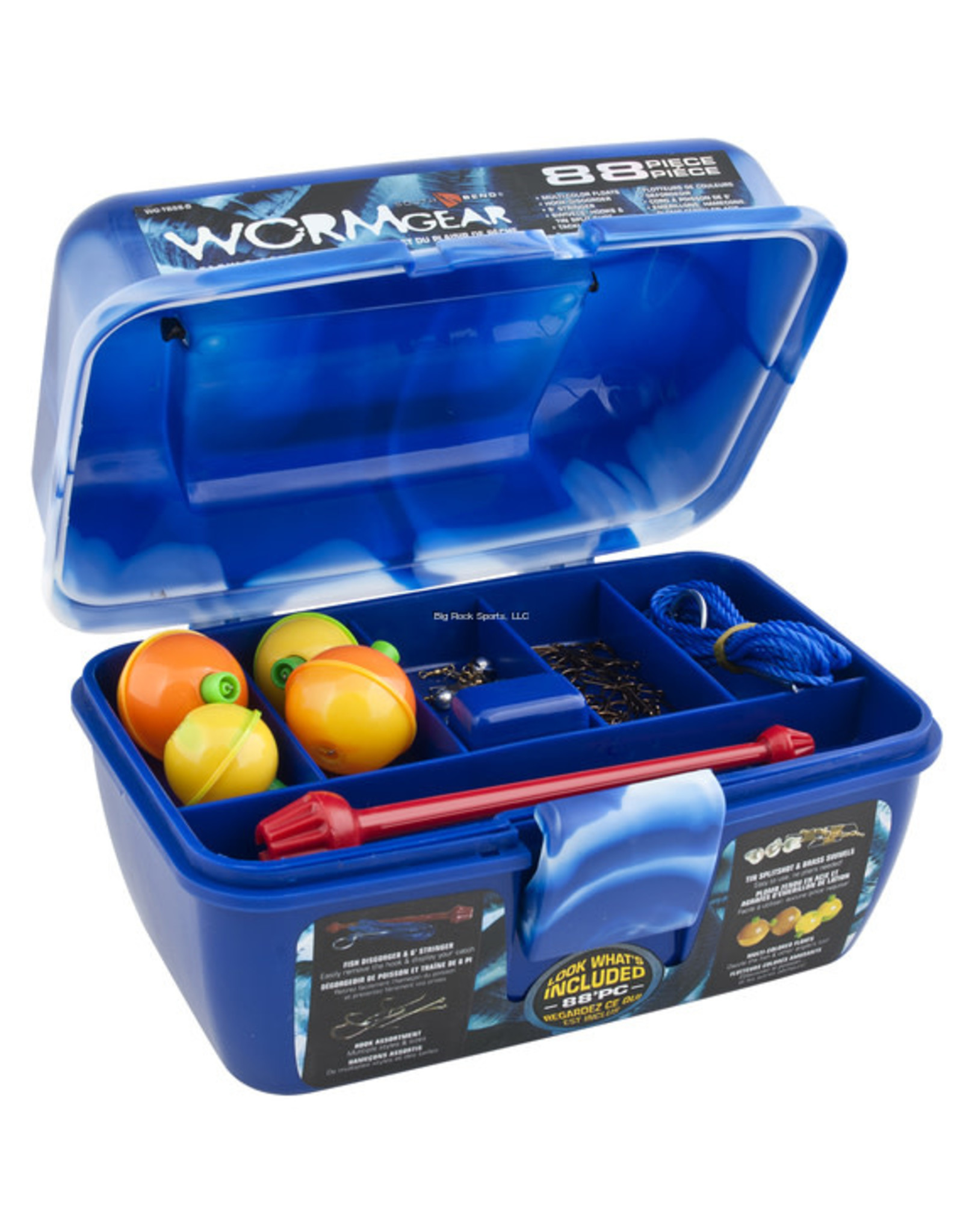 WormGear 88 pc - Tackle Box - BLUE - Bronson