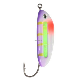 Northland Fishing Tackle Northland GSJ3-46 Glo-shot Jig, Sinking, 1/8 oz, #8 Hook, UV Purple Tiger, 2pk
