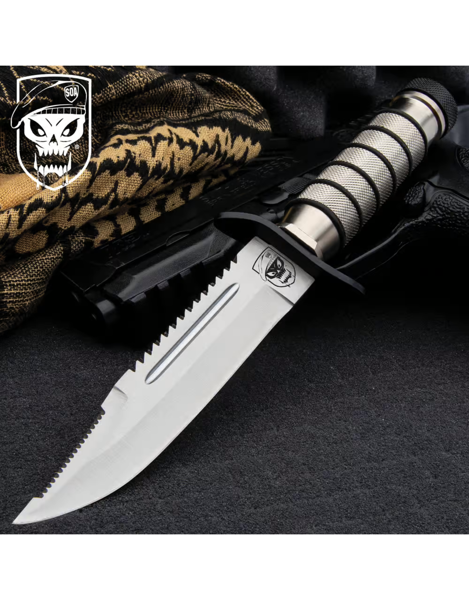 SOA Survivor SOA Tactical Hunting Knife And Sheath