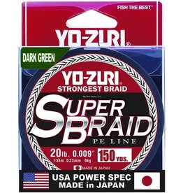 Yo-Zuri Yo-Zuri YZSB20LBDG150YD SuperBraid Line 20lb 150yd Green Boxed