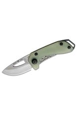 Buck Knives Buck 417 Budgie Compact Folding Knife 2" S35VN Drop Point Plain Blade, Translucent Green (Jade) G10 and Stainless Steel Handles (0417GRS) - 13019
