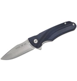 Buck Knives Buck 840 Sprint Select Flipper Knife 3.125" 420HC Stonewashed Drop Point Blade, Blue GRN Handles - 12866