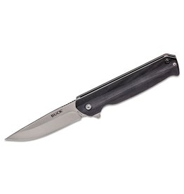 Buck Knives Buck 251 Langford Ball Bearing Flipper Knife 3.375" Drop Point Plain Blade, Black G10 Handles (0251BKS) - 13042