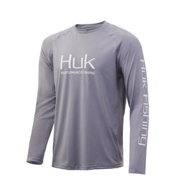 Huk Huk Pursuit Long Sleeve - Overcast Grey - Youth Large