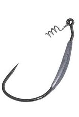 Gamakatsu Gamakatsu 296415-1/4 Superline Weighted Worm Hook with Spring Lock, Size 5/0, 1/4 oz, Needle Point, Extra Wide Gap, NS Black, 4 per Pack (127420)