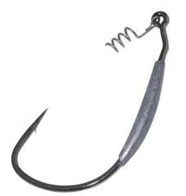 Gamakatsu Gamakatsu 296415-1/4 Superline Weighted Worm Hook with Spring Lock, Size 5/0, 1/4 oz, Needle Point, Extra Wide Gap, NS Black, 4 per Pack (127420)