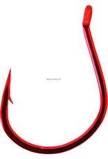 Gamakatsu Gamakatsu 230311 Finesse Wide Gap Hook, Size 1/0, Needle Point, Ringed Eye, Red, 6 per Pack