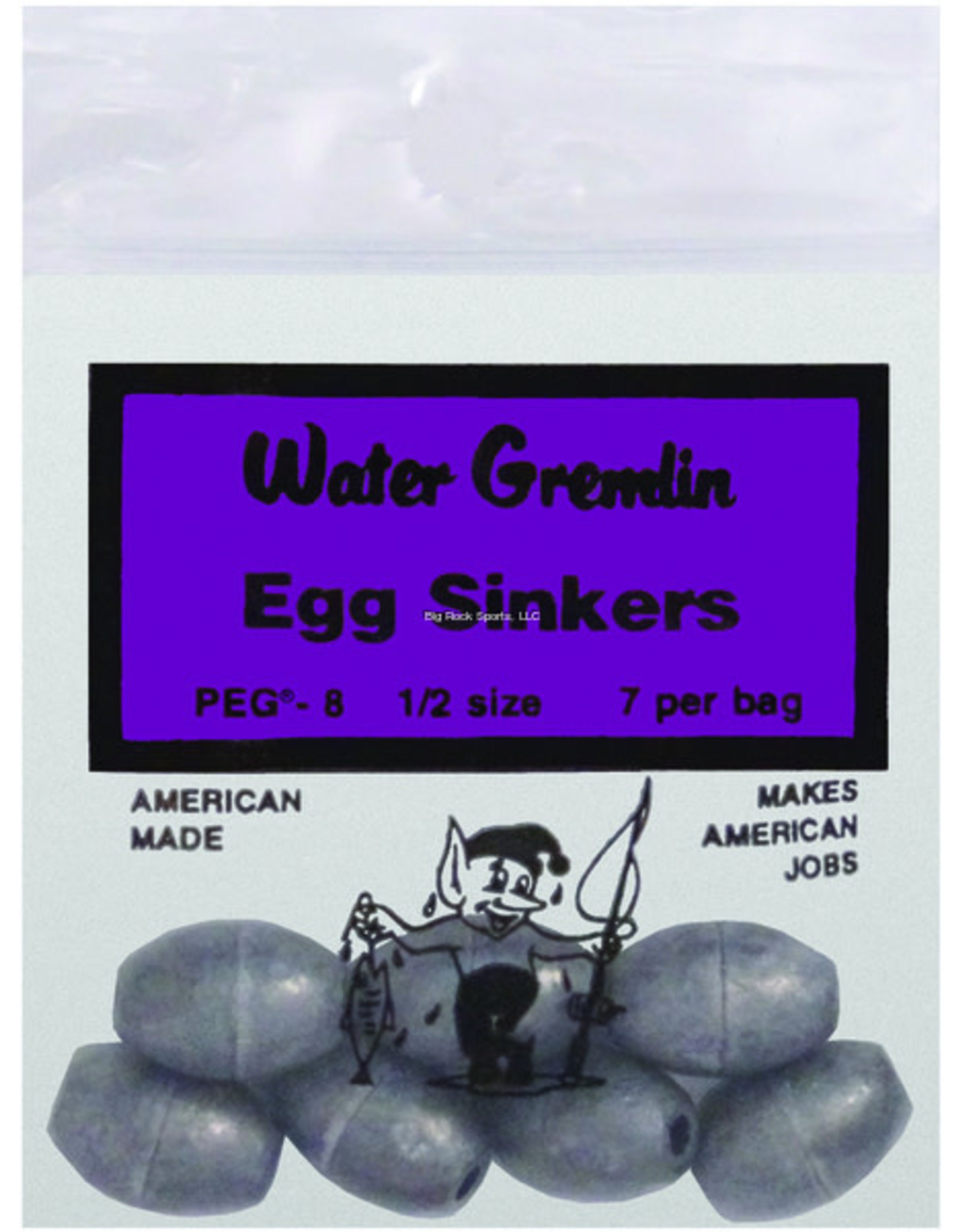 Water Gremlin PEG-8 Egg Sinker 1/2oz 7Pk - Bronson