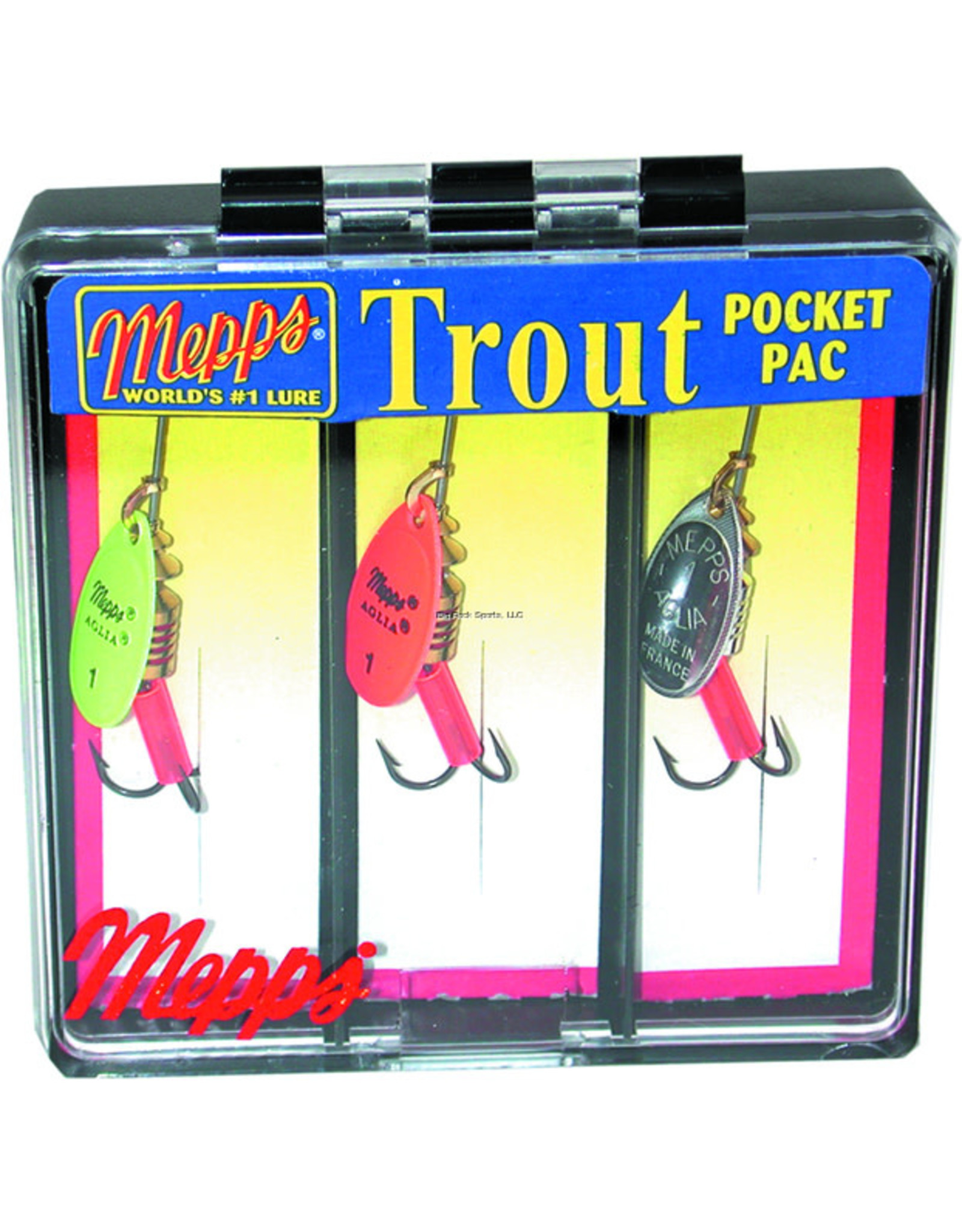 Mepps Pocket Pac Aglia Plain Trout Kit, Assorted, Treble Hook, 3 per Pack,  Size #1 Blade - Bronson