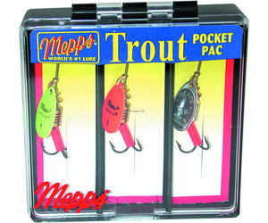 Mepps Pocket Pac Aglia Plain Trout Kit, Assorted, Treble Hook, 3 per Pack,  Size #1 Blade - Bronson