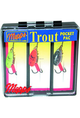 Mepps Mepps Pocket Pac Aglia Plain Trout Kit, Assorted, Treble Hook, 3 per Pack, Size #1 Blade