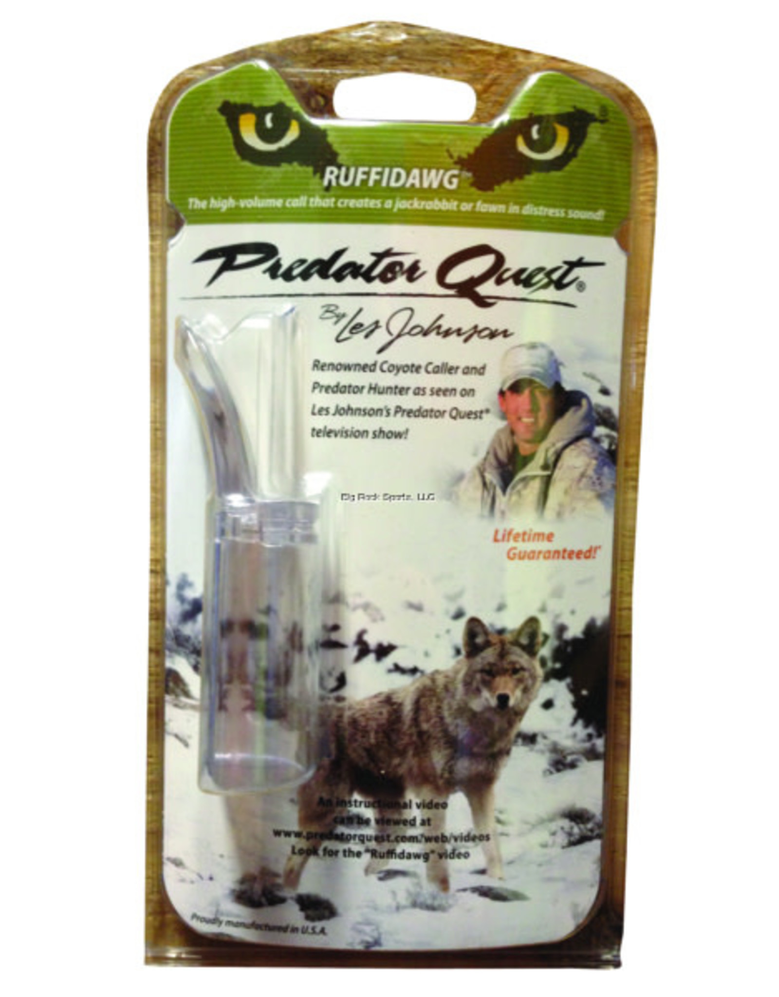 Predator Quest Extreme Dimension LJ1341RD Ruffidawg Predator Call