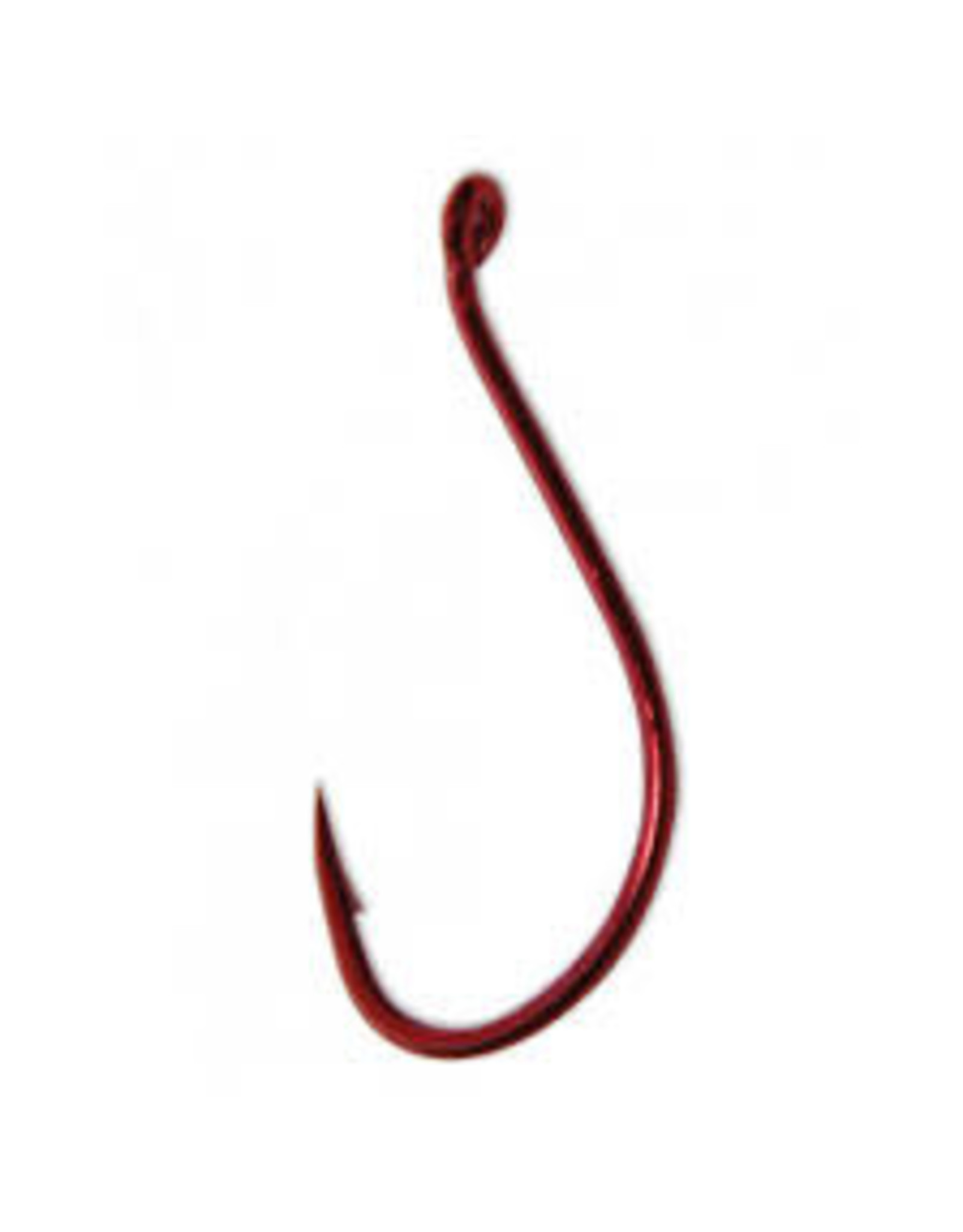 Gamakatsu Gamakatsu 341309 Octopus Hook, Size 2, Needle Point, Light Wire, Offset, Ringed Eye, Red, 8 per Pack (141108)