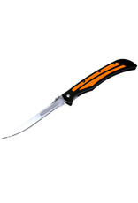 Havalon Havalon XTC-127EDGE Baracuta-EDGE, Folding Replaceable Blade, Black Handle With Orange Insert, 5 extra 5" Fillet Blades, Nylon Holster