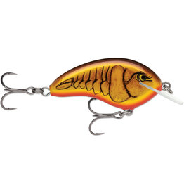 Rapala Rapala OGT04DCW OG Tiny 4, Floating-Diving 2 1/4" 5/16 oz. Running Depth 4', VMC #5 Hybrid Trebles, Dark Brown Crawdad