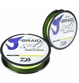 Daiwa J-Braid X4 Braided Line, Yellow