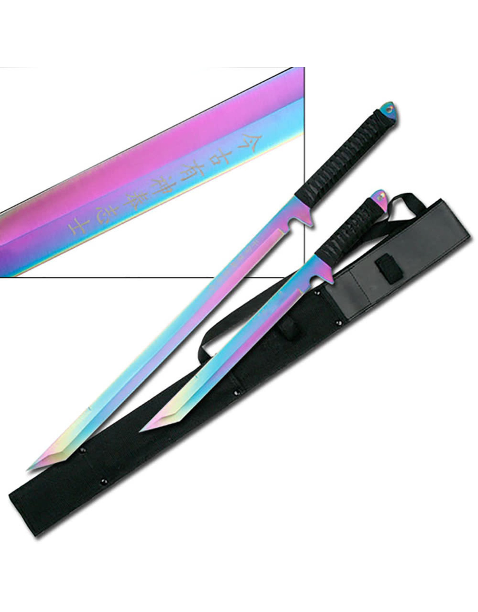 Master Cutlery HK-1070RB NINJA SWORD 27" AND 18" OVERALL, TWIN SWORD