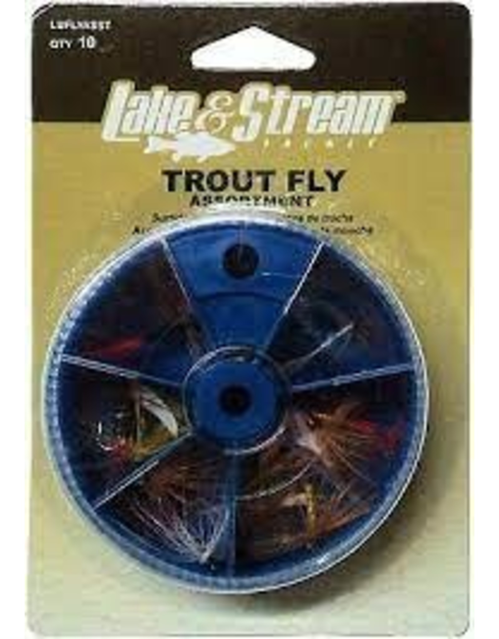 Eagle Claw Eagle Claw LUFLYASST Lake & Stream Trout Fly Asst 10-Pack