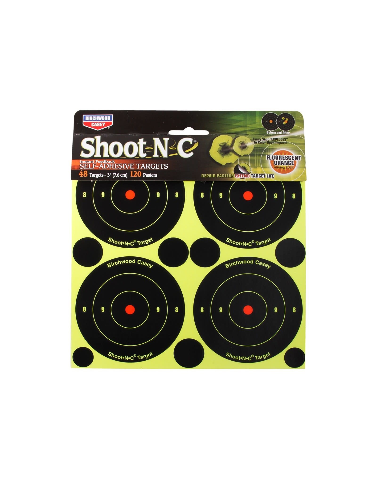 Birchwood Casey Shoot-N-C 3" Targets 48ct bullseye targets