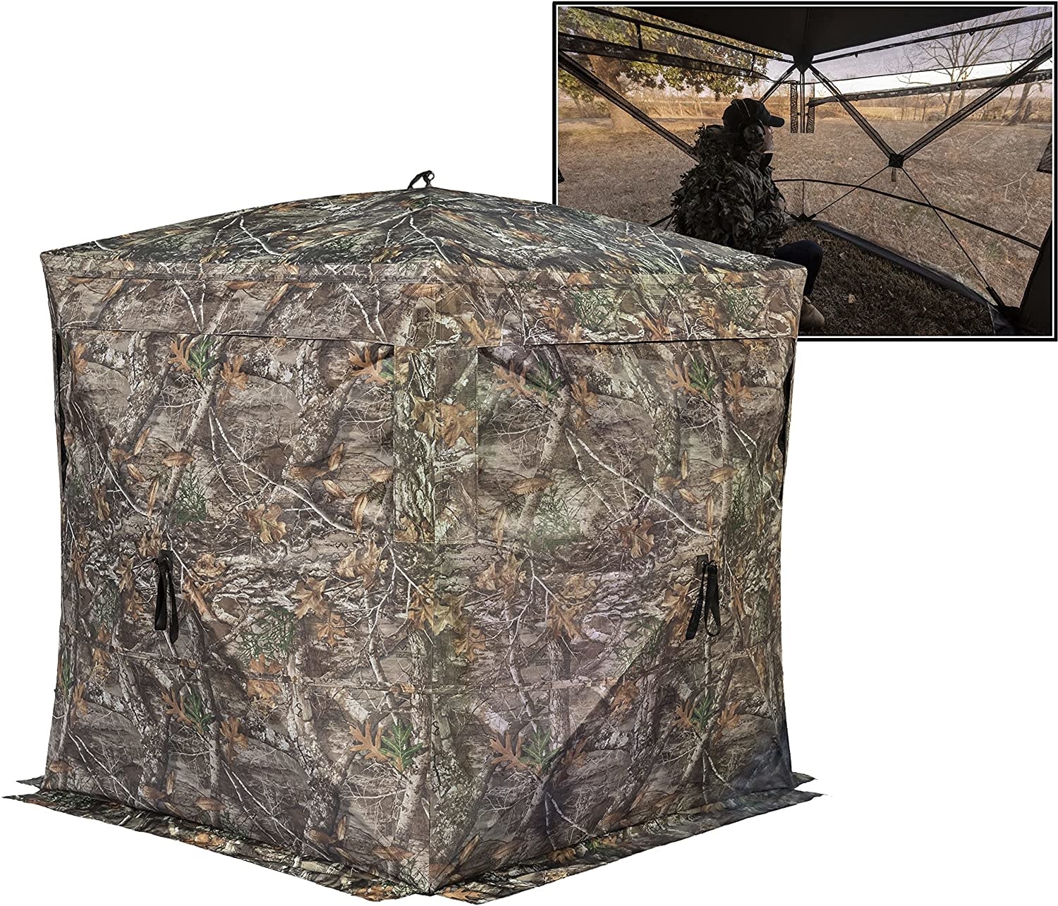 Rhino Blinds R180STRTE Hunting Blind Realtree Edge Camo, 66" High, 75