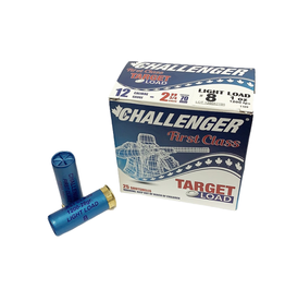 Challenger CASE of Challenger Target Load 250 rds - 12 ga Handicap 8 shot 1 1/8 oz 40028