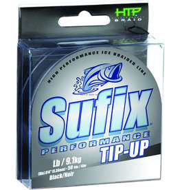 Sufix Sufix 610-150BLK Tip-Up Ice Braid Line 50lb Black 50Yds