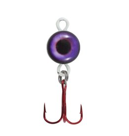 Northland Fishing Tackle Northland EBS4-4 Eye Ball Spoon 1/4 oz, #8 treble hk, UV Purple, 1cd