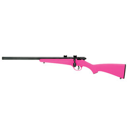 Savage Arms Savage 13780 Rascal Youth Bolt Action Rifle 22 LR, RH, 16.125 in, Satin Blued, Pink Synthetic Stock, 1 Rnd, Accu-Trigger