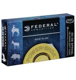 Federal Federal 3006A Power-Shok Rifle Ammo 30-06 SPR, SP, 150 Grains, 2910 fps, 20, Boxed