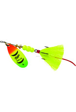 Mepps Mepps B4ST HFT-Y Aglia In-Line Spinner, 1/3 oz, Dressed Treble Hook, Hot Firetiger Blade & Yellow Tail