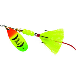 Mepps Mepps B4ST HFT-Y Aglia In-Line Spinner, 1/3 oz, Dressed Treble Hook, Hot Firetiger Blade & Yellow Tail
