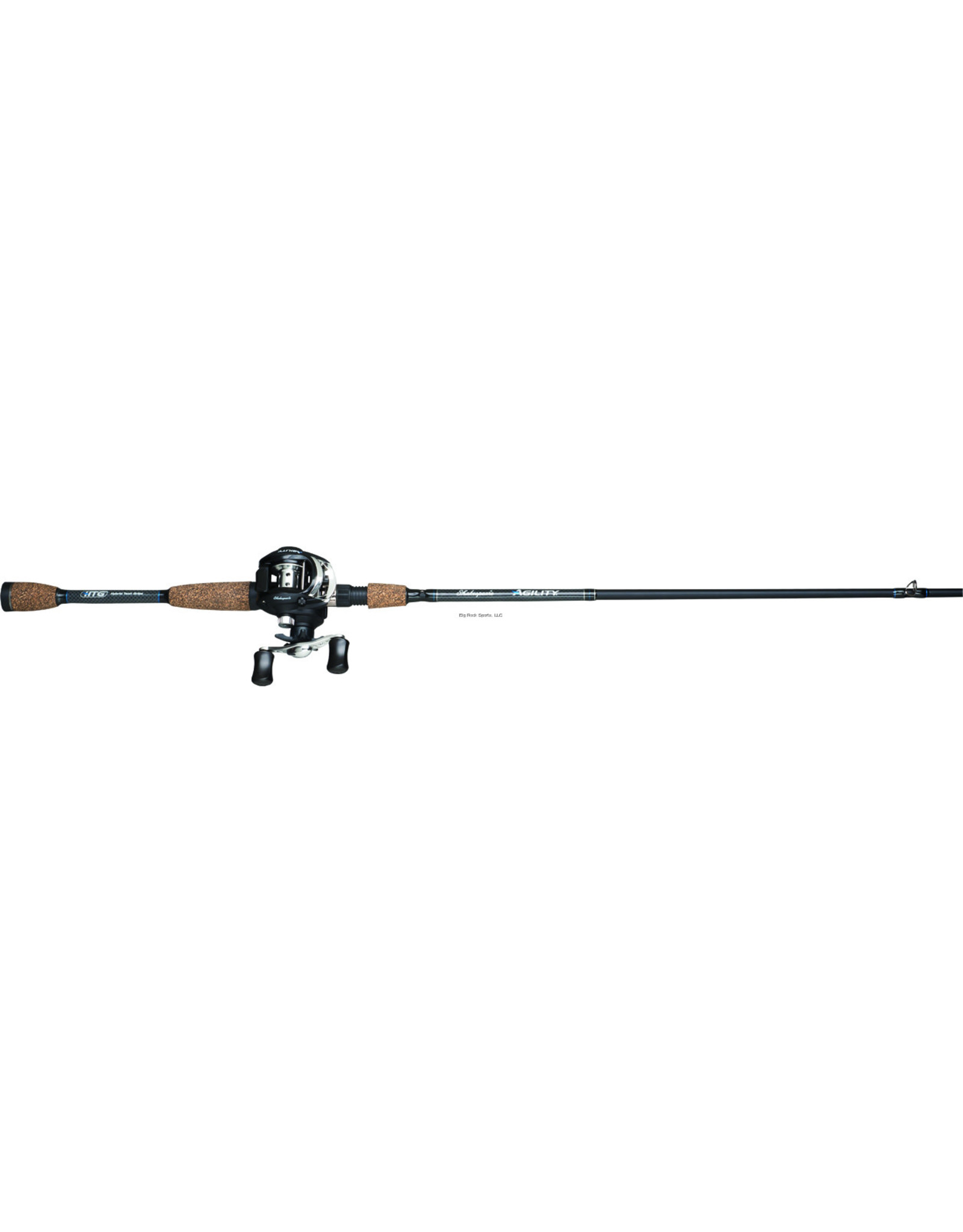 Shakespeare Shakespeare AGLPCBO Agility Baitcast Combo, Low Profile Reel, No Line, 3BB, 6.2:1, Alum Spool, 130/12, 6' 6", M