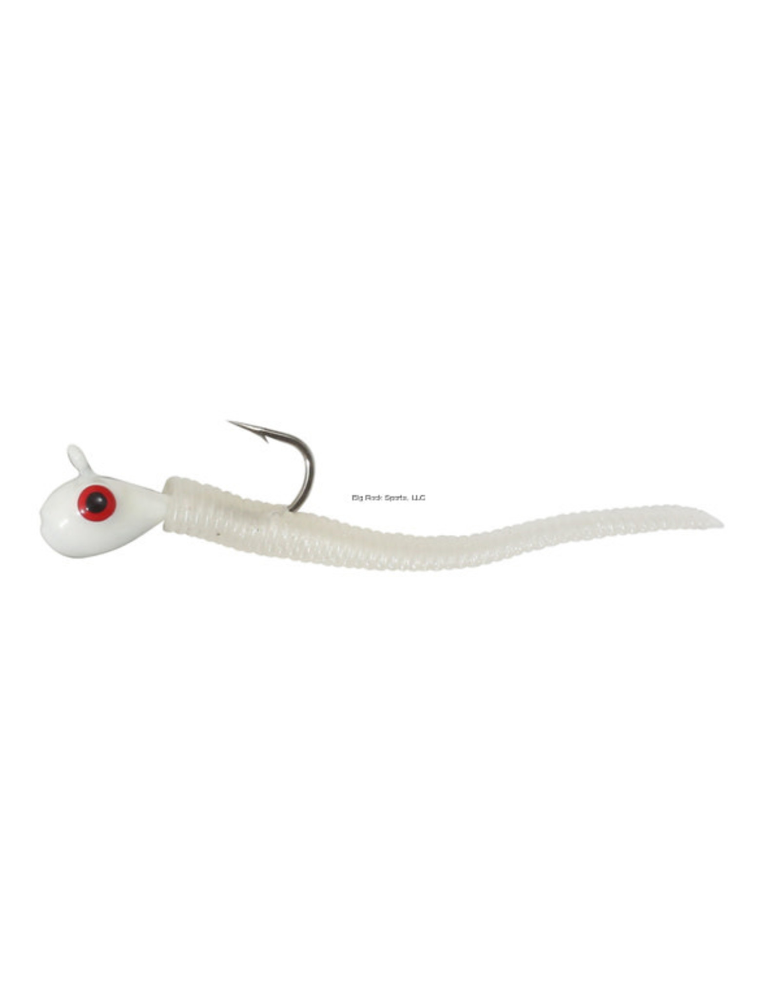 Northland Fishing Tackle Northland TBR10-13 Rigged Tungsten Bloodworm - 5/Card - 1/16oz - Glo White