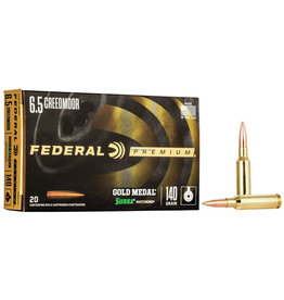 Federal Federal GM65CRD1 Gold Medal Rifle Ammo 6.5 CREED, SMK BTHP, 140 Grains, 2675fps, 20, Boxed